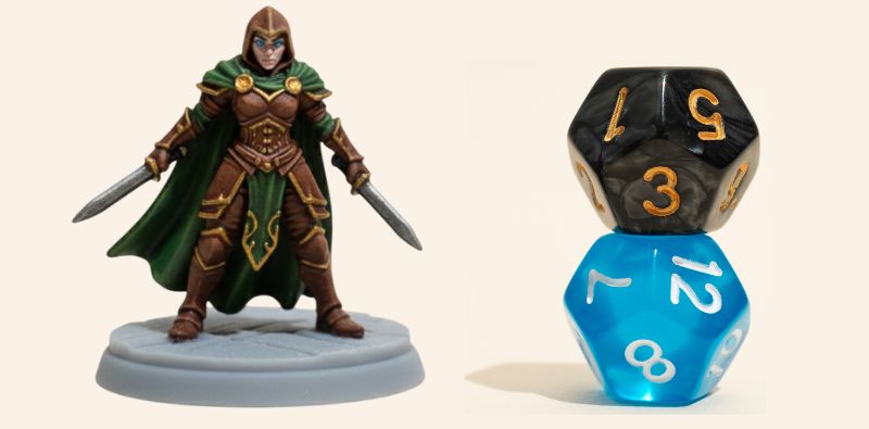 Maßstab einer Rollenspiel-Miniatur